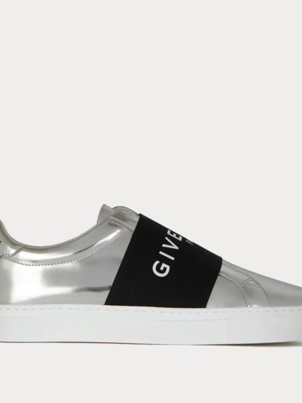 Silver with black givenchy logo